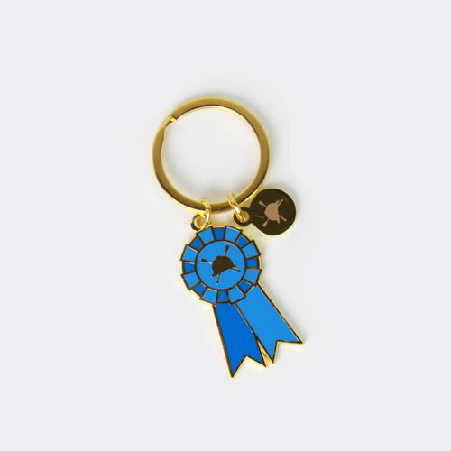 Hunt Seat Paper Co. - Winner Blue Ribbon Equestrian Horse Keychain