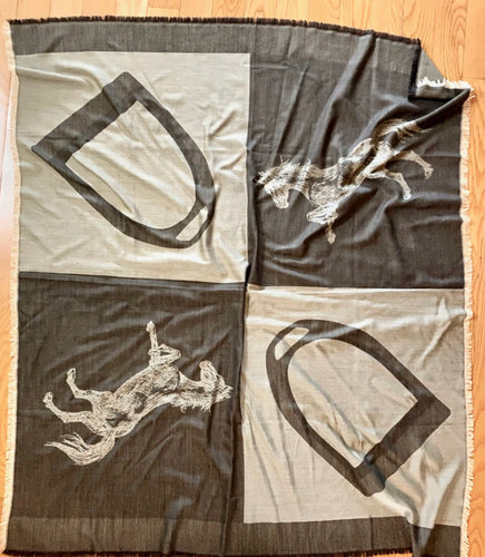 Oakbark and Chrome Blanket Scarf