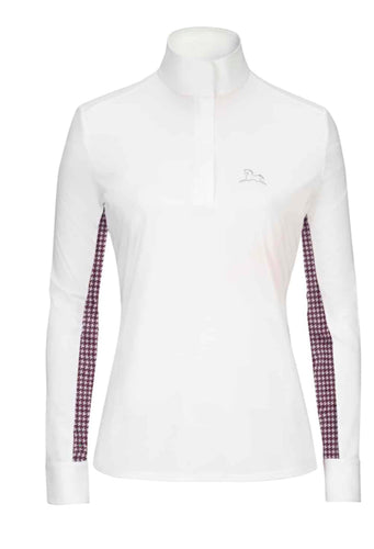 Wine Houndstooth Carly 37.5 Show Shirt