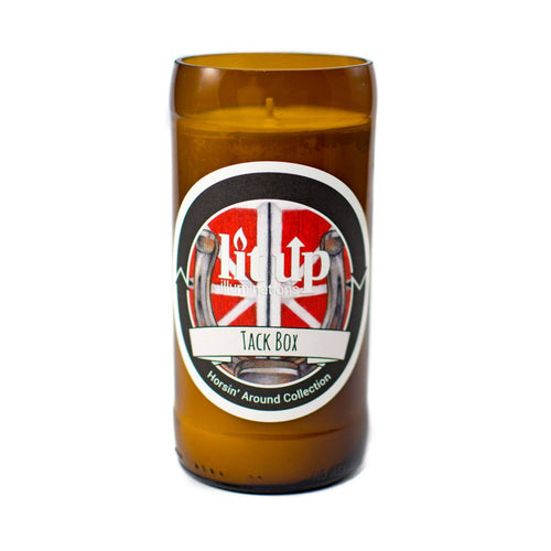 Lit Up Candle Co. - 8 oz. Tack Box soy candle in beer bottle