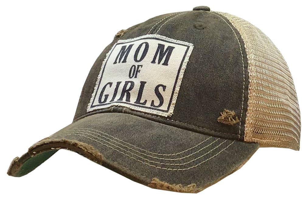 Vintage Life - Mom Of Girls Distressed Trucker Cap