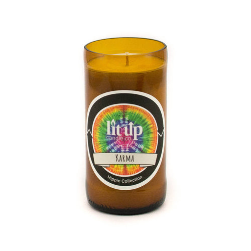 Lit Up Candle Co. - 8 oz. Karma soy candle in beer bottle