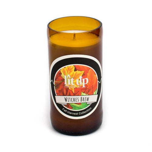 Lit Up Candle Co. - 8 oz. Witches Brew soy candle in beer bottle