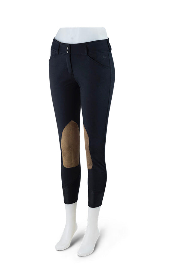 RJ Classics Ladies Black Gulf Natural Rise Front Zip Breeches MORE COMING Feb 2022!!